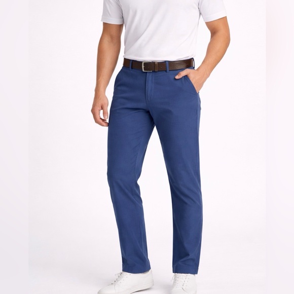 Peter Millar MEN Crown Stretch Performance Pants Blue Size 34 Golf(A451)